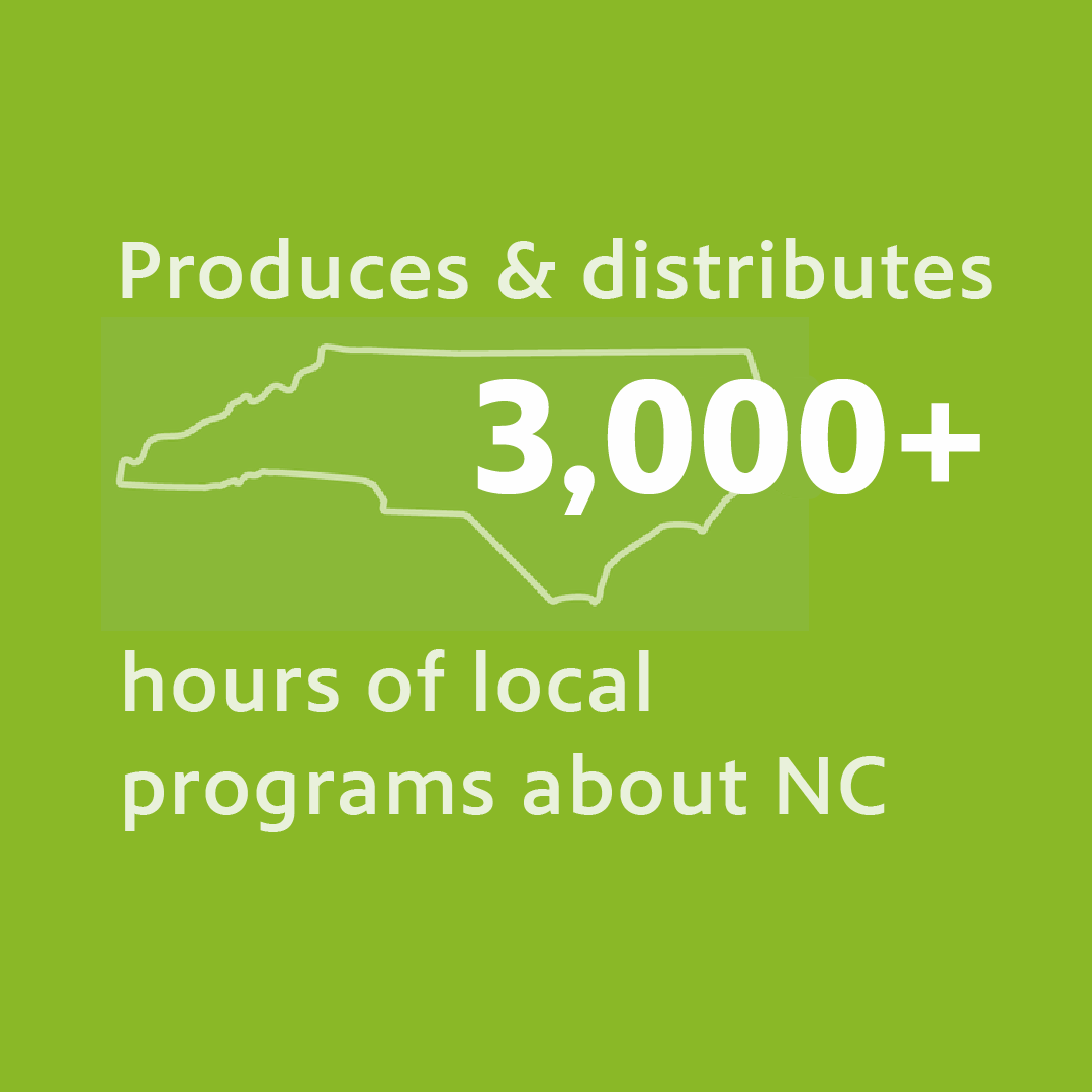 3,000+ hours of local programs about NC.