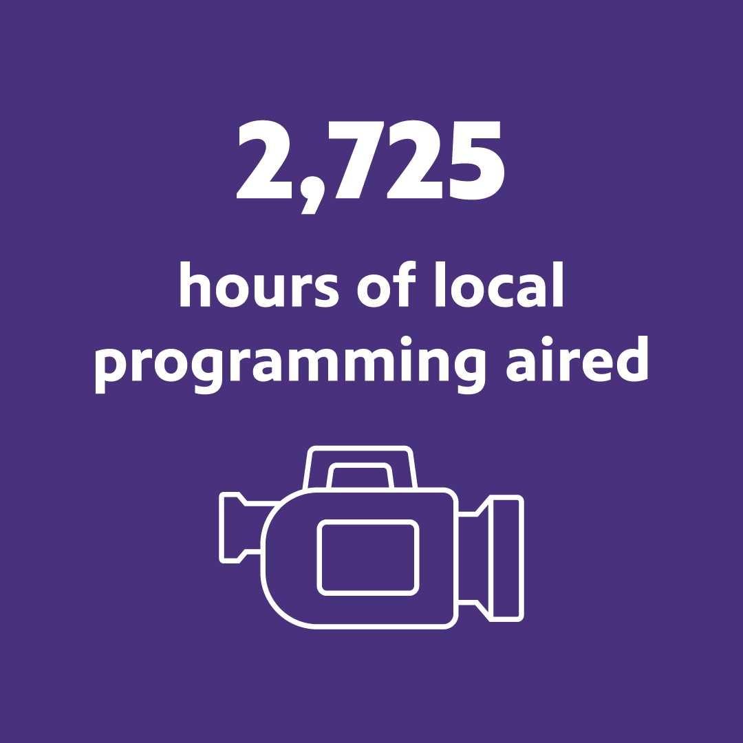2,725 hours of local programming aired