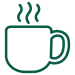 coffee mug, sick time icon