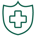 medical badge, medical benefits icon