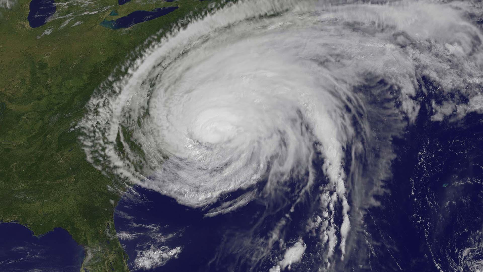 Satellite image of a hurricane