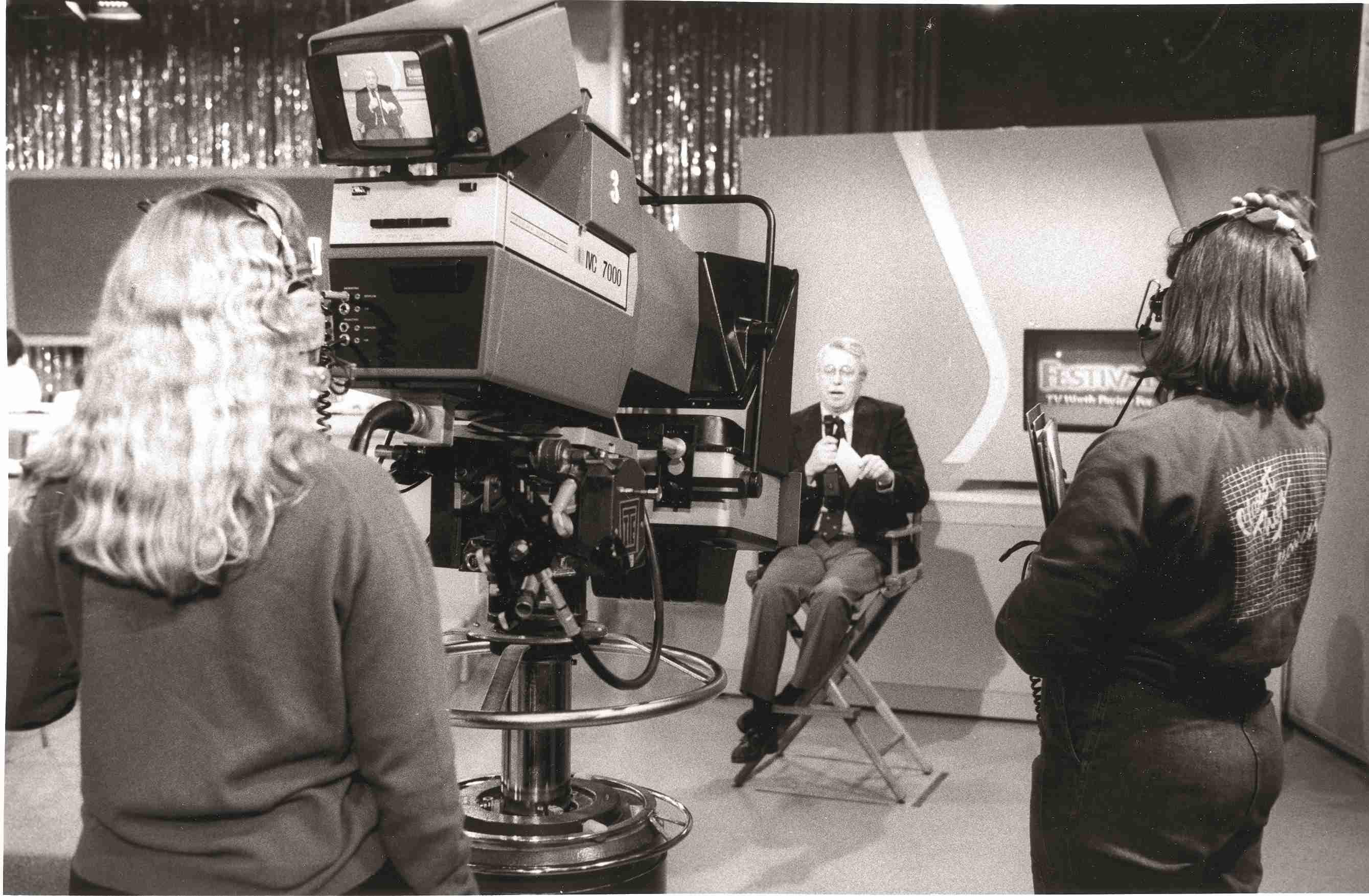 John “Jake” Dunlop, Director of UNC-TV on Festival set 1985