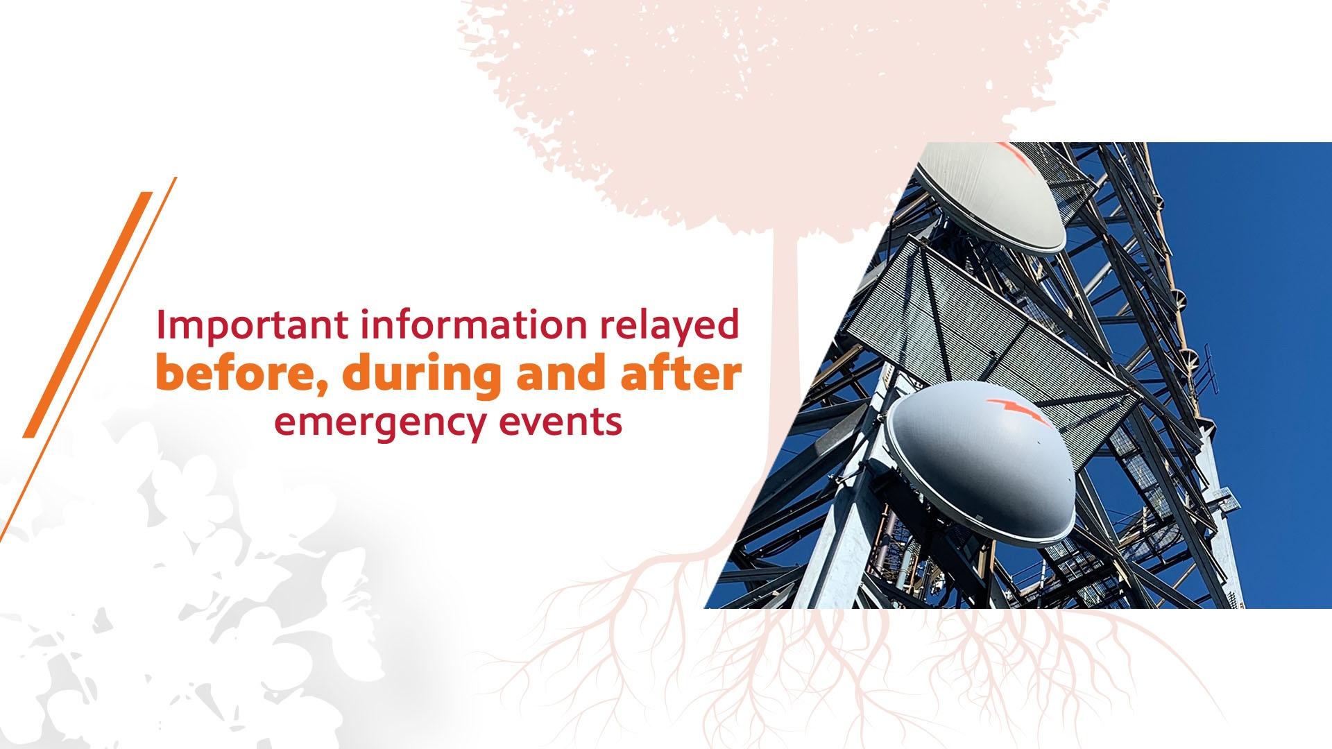 Importans information relayed before, during and after emergency events.