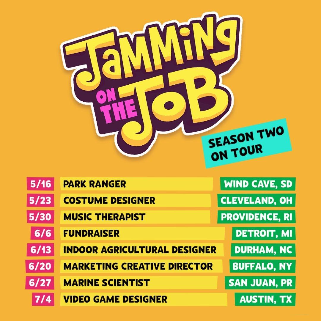 Jamming on the Job Season 2 On Tour schedule.