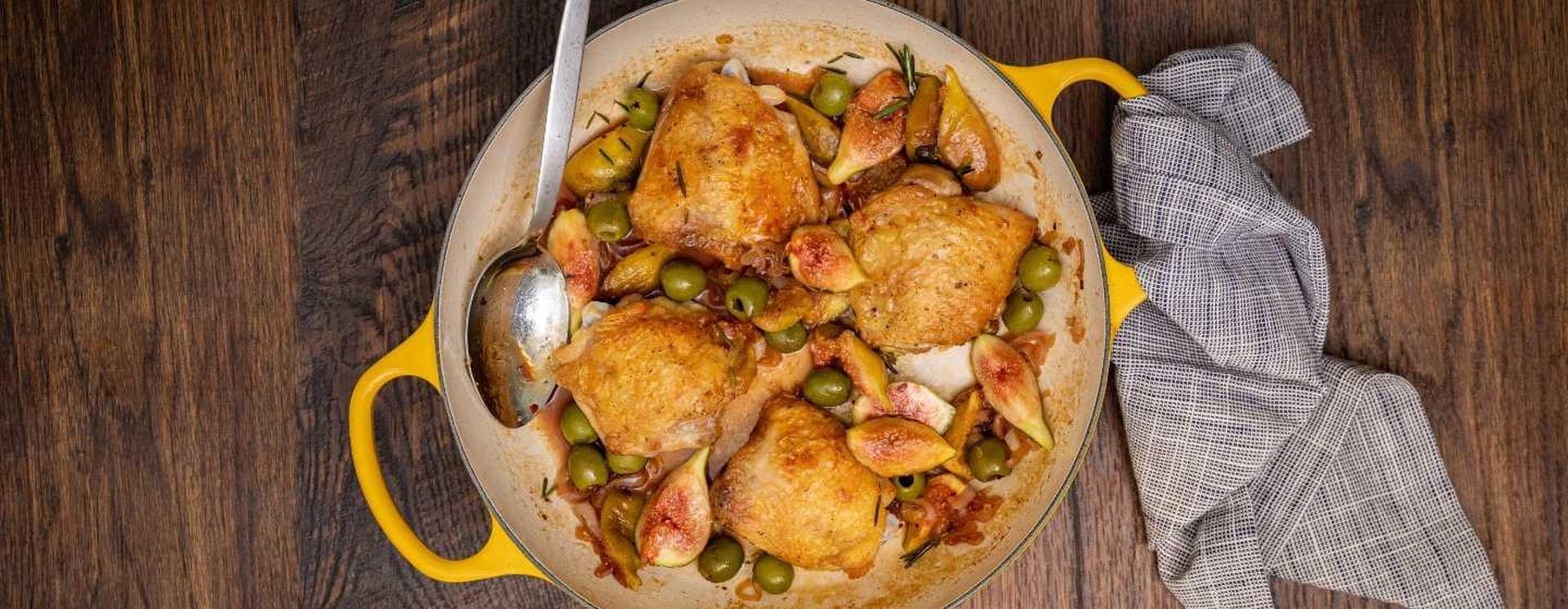 PanSeared Chicken Thighs with Fig Pan Sauce The Key Ingredient with Sheri Castle