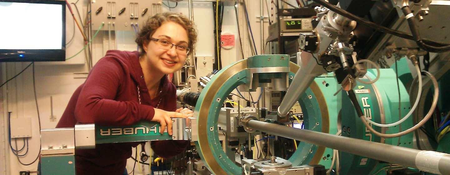 Sara Haravifard pictured in a neutron beam facility.