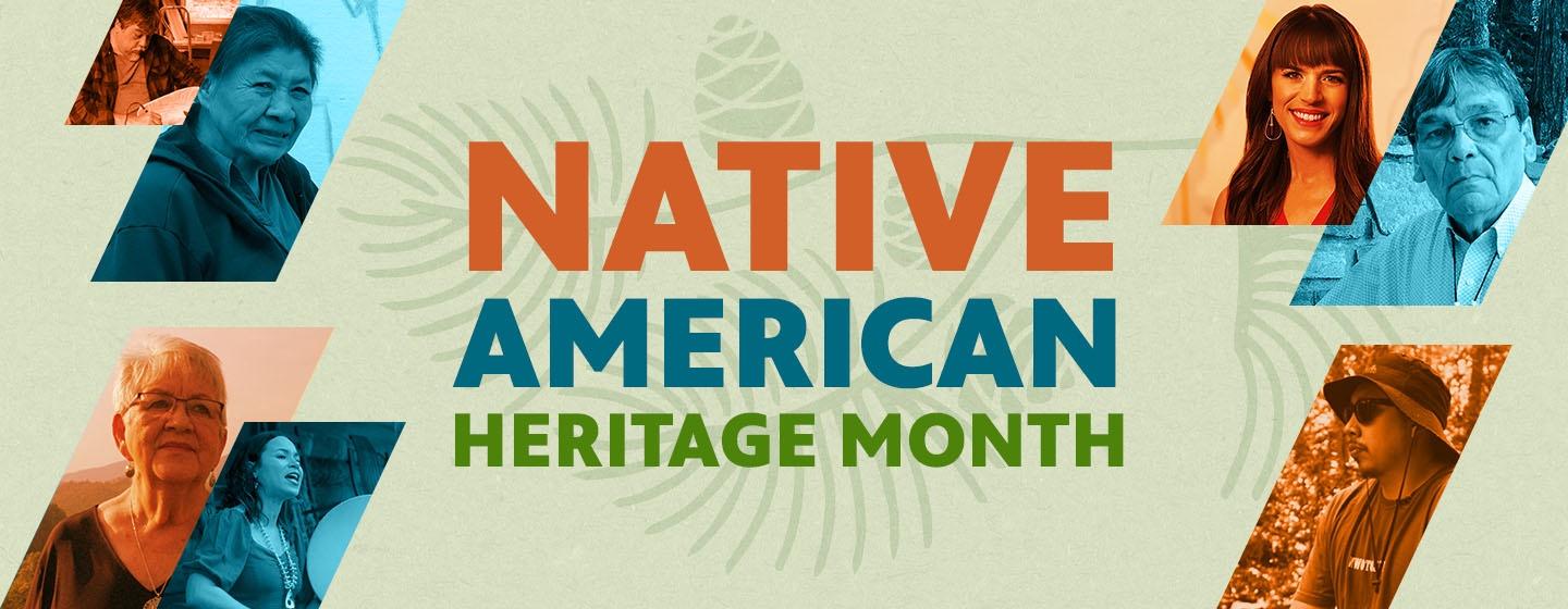 Native American Heritage Month featuring indigenous people from various PBS and PBS NC programs.