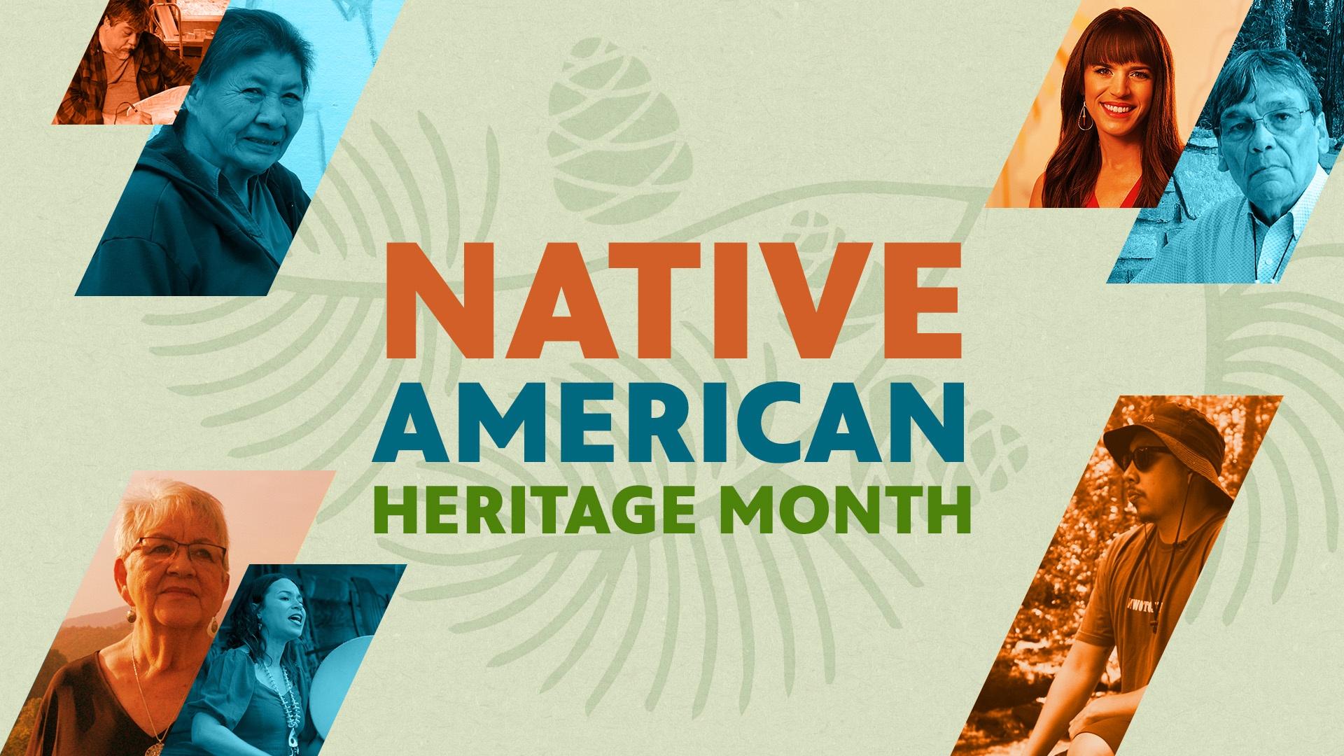 Native American Heritage Month featuring indigenous people from various PBS and PBS NC programs.