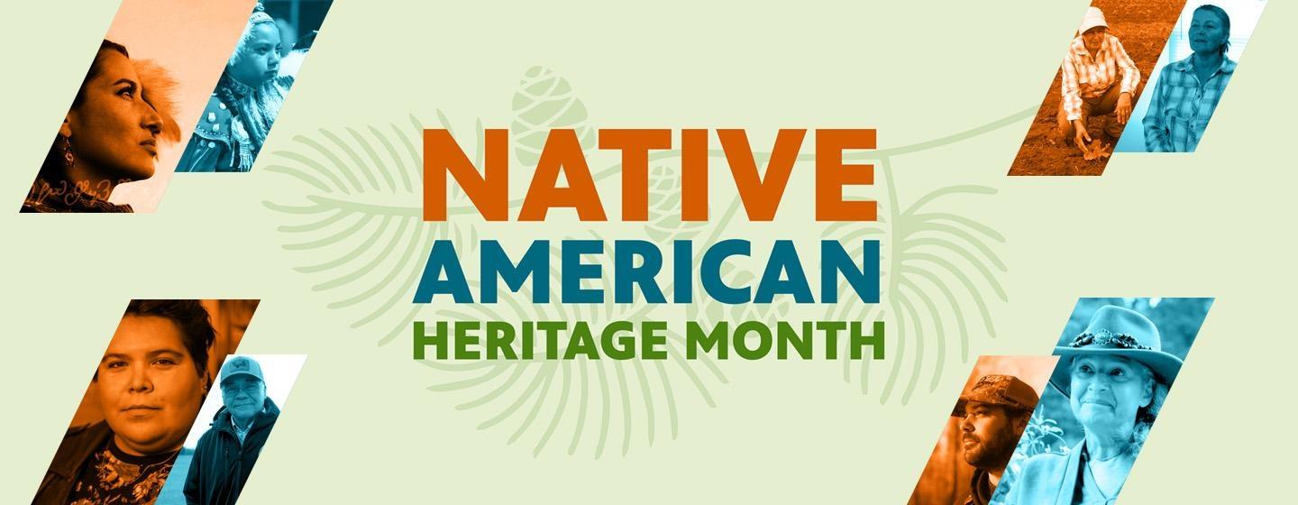 Native American Heritage Month featuring indigenous people from various PBS and PBS NC programs.