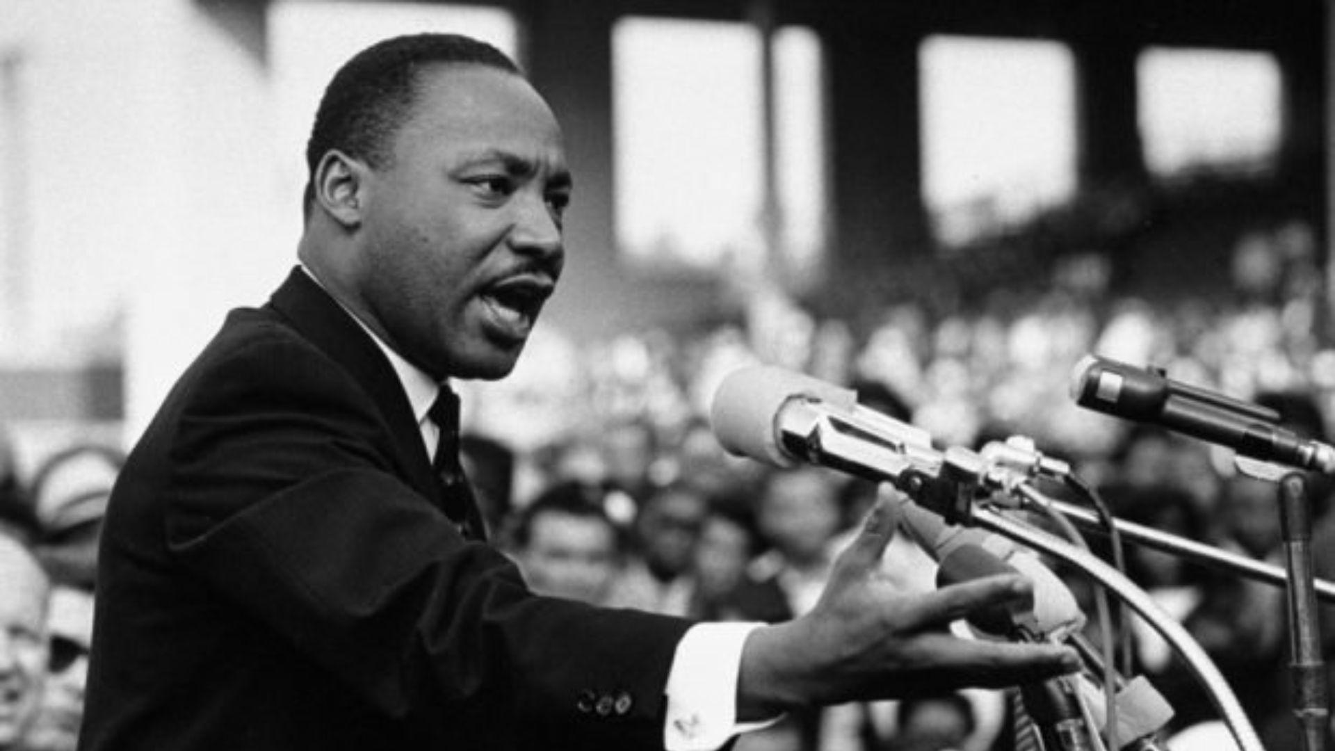 Martin Luther King Jr. delivering his "I Have a Dream" speech.