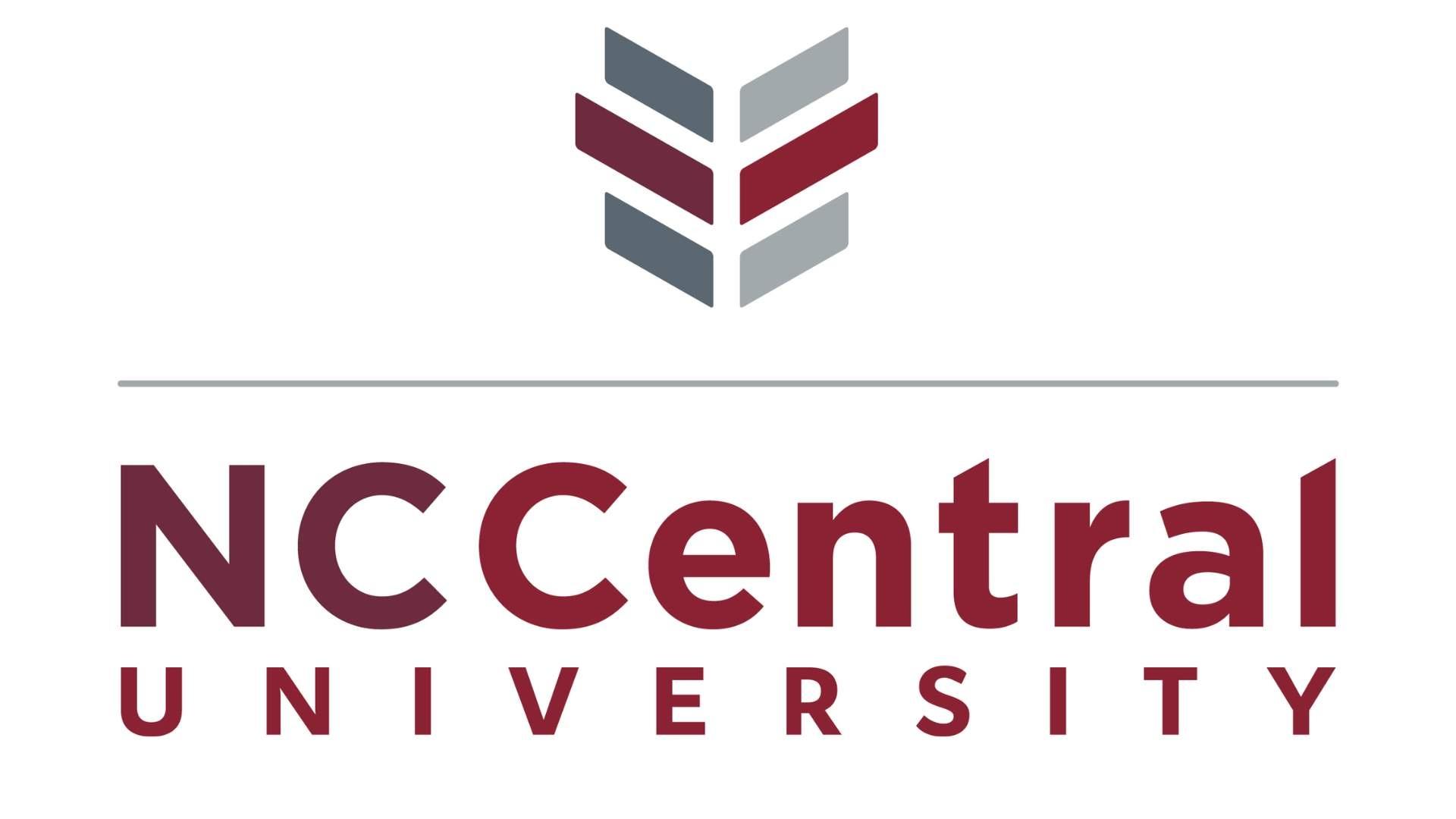 North Carolina Central University logo in maroon and grey