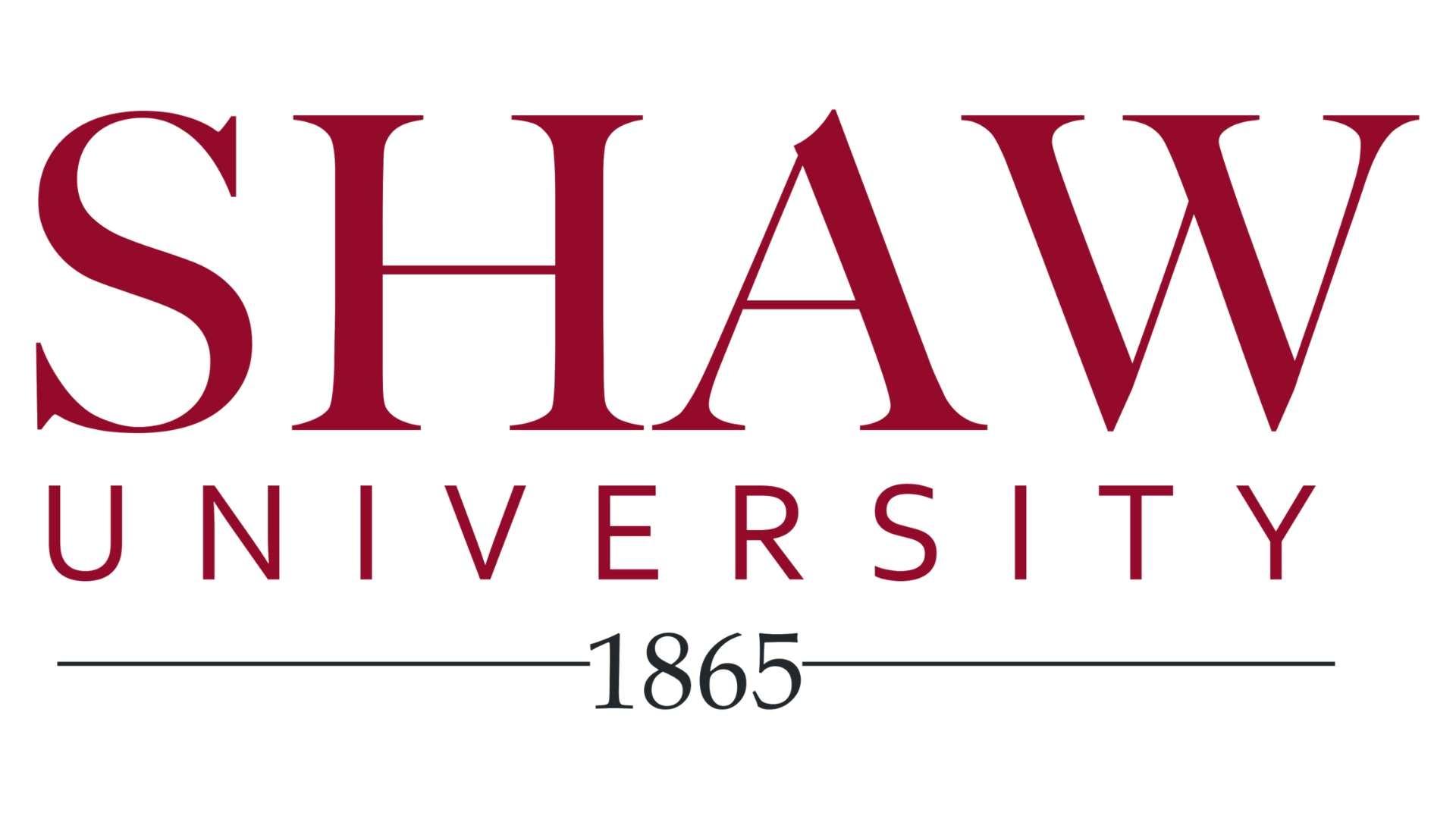 Shaw University logo in maroon and black