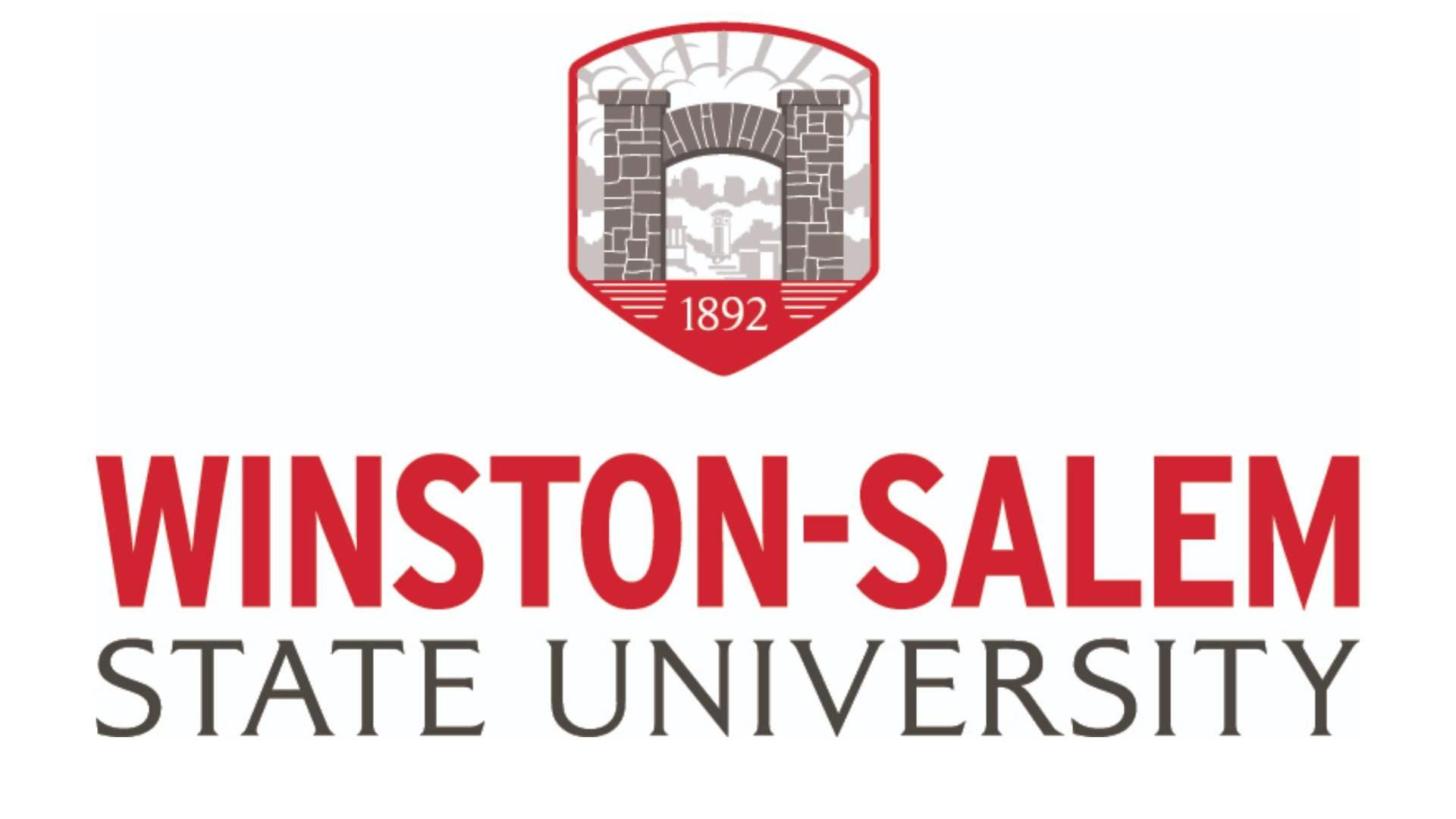 Winston-Salem State University logo in red and grey/brown