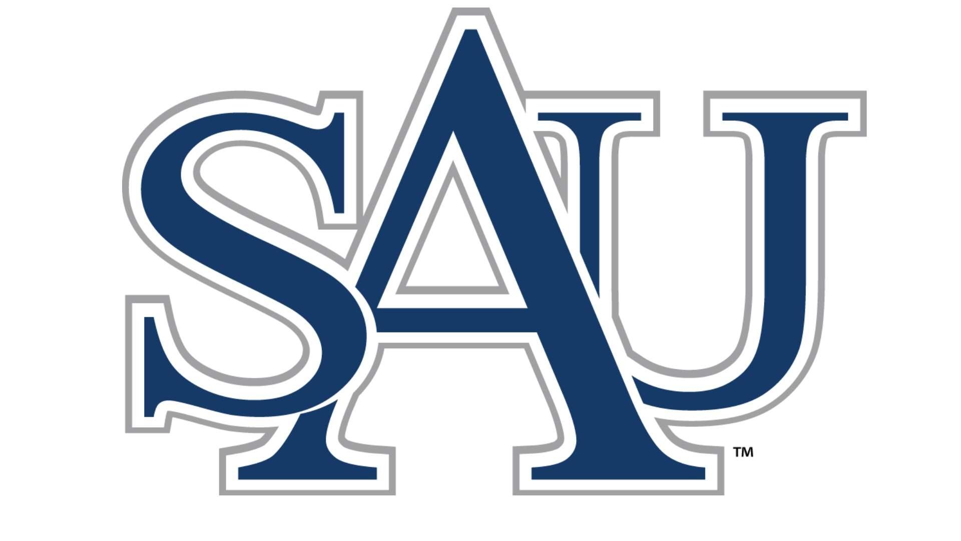 Saint Augustine's University logo in dark blue and light grey