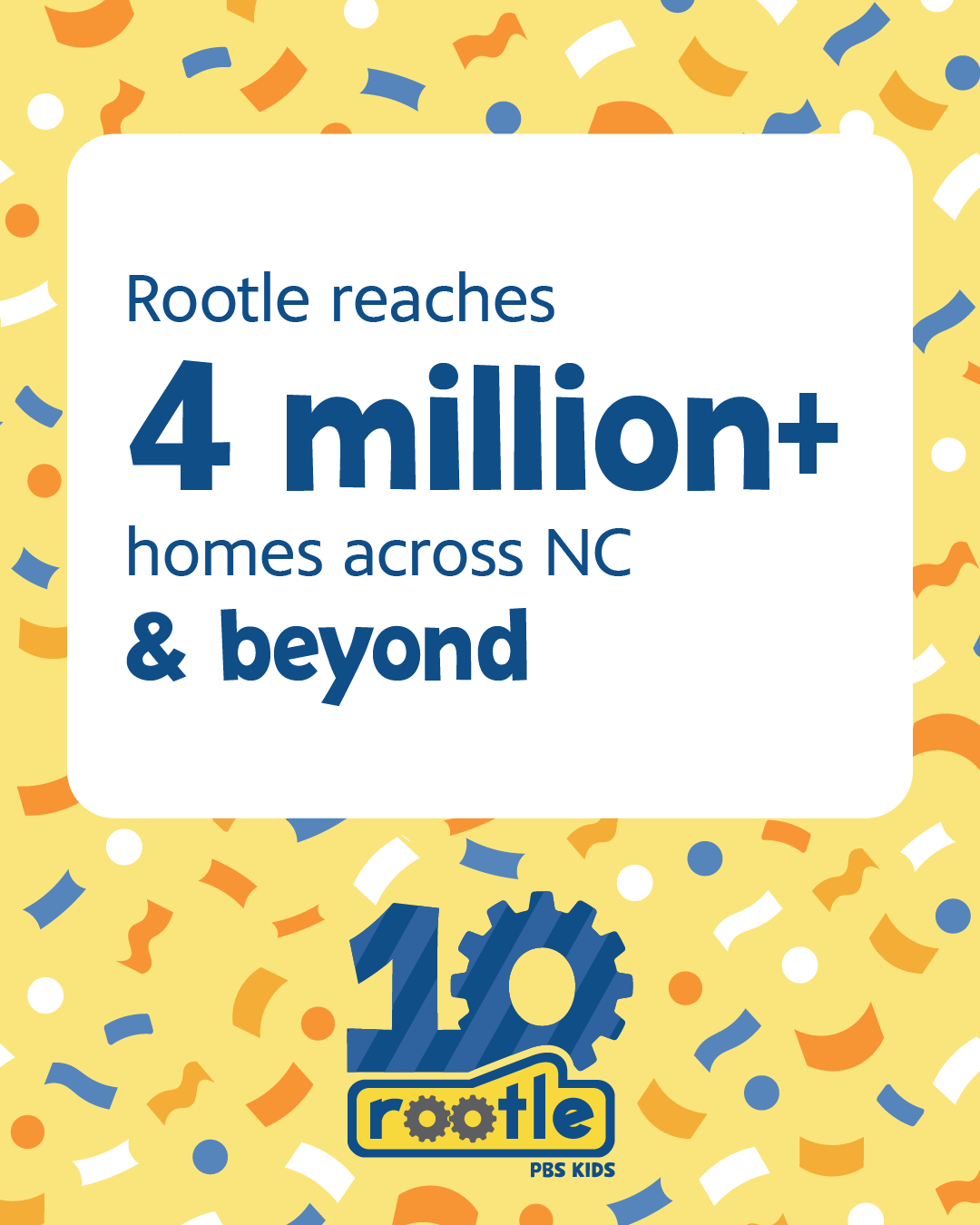 Rootle reaches 4 million+ homes across NC & beyond.