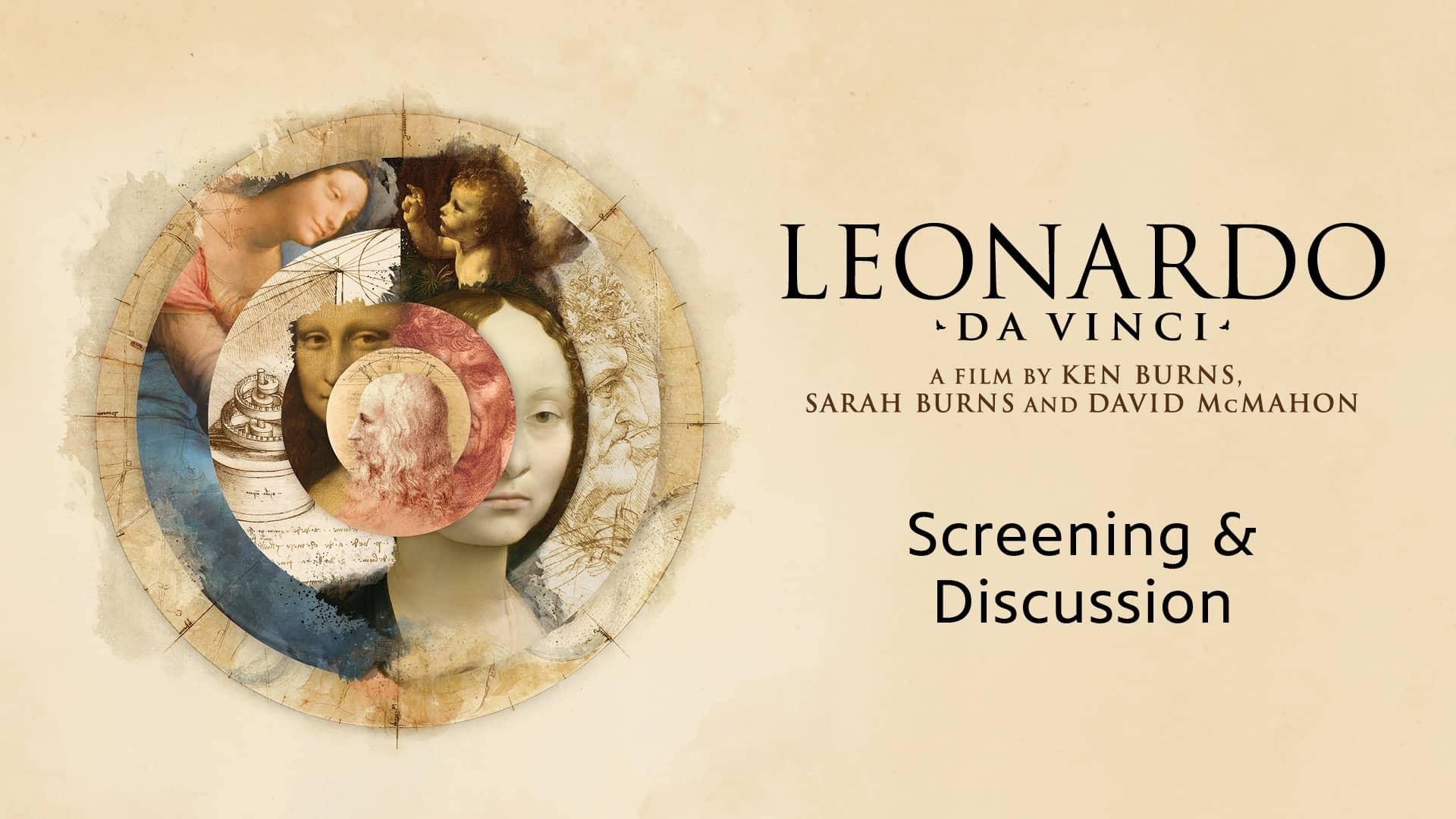 Leonardo Da Vinci film key art and screening and discussion