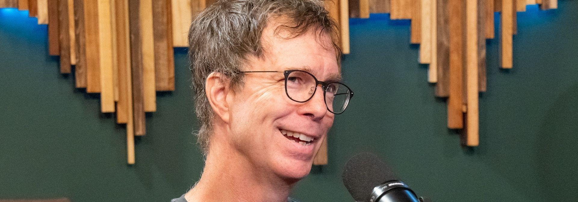 Ben Folds on the set of the Shaped by Sound podcast.