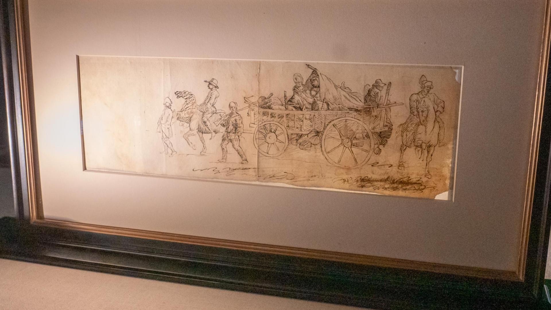 A image of the 1777 pen-and-ink sketch of the Continental Army’s North Carolina Brigade.