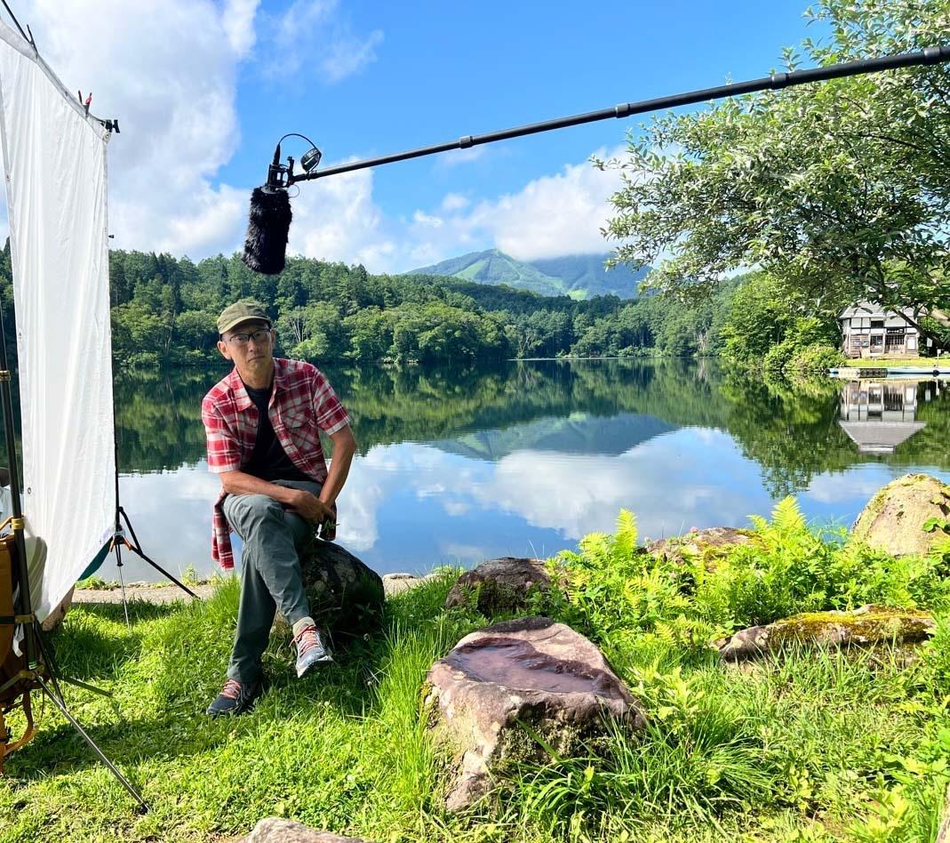 Photographer Hideki Hoshino, interview set up in Iiyama, Japan.