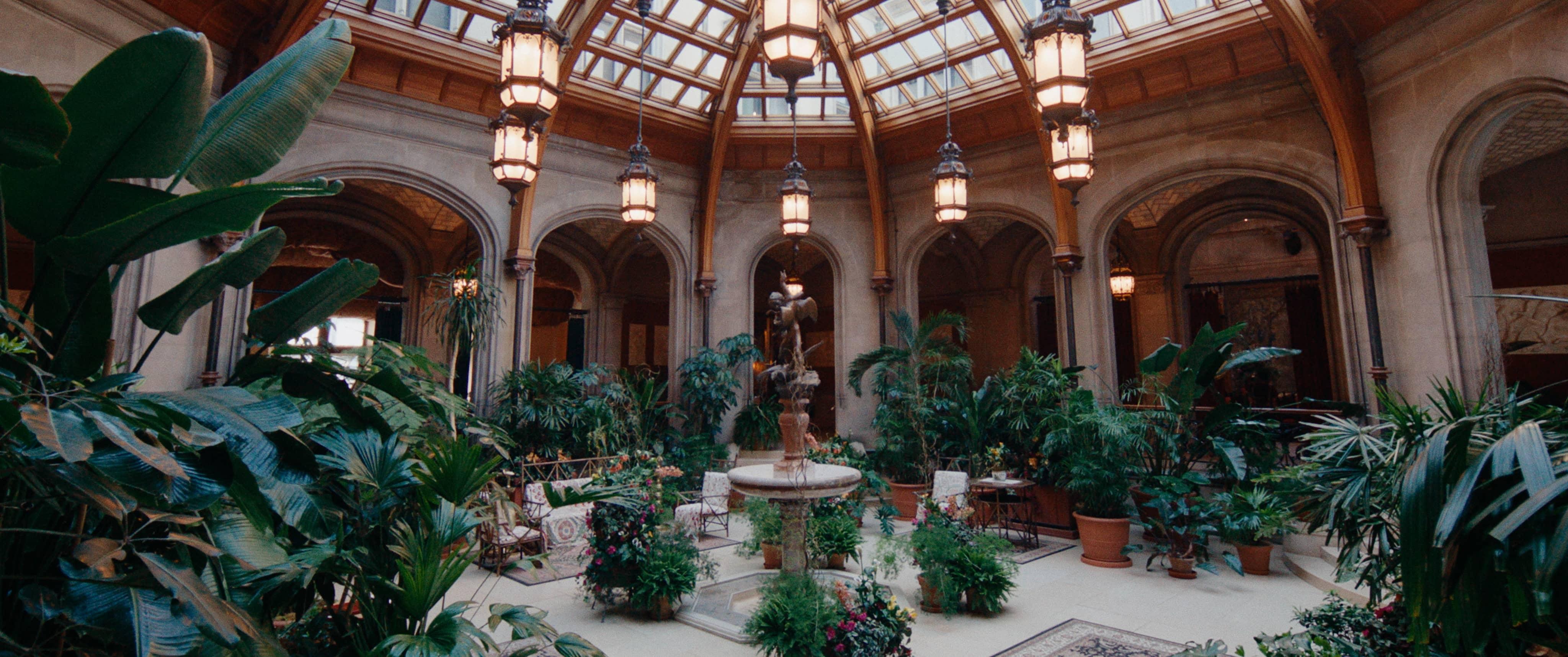 Production image from film, Winter Garden, Biltmore Estate.