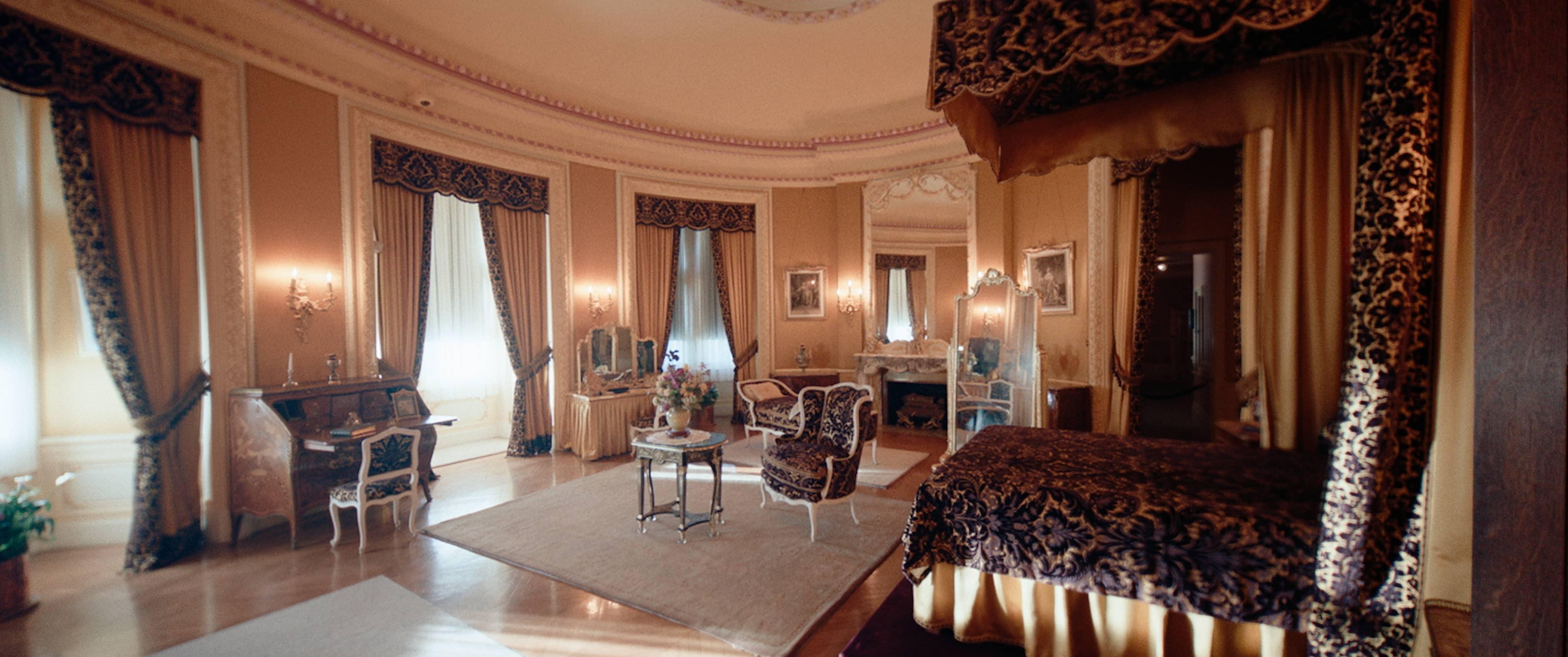 Production image from film, Edith Vanderbilt’s bedroom, Biltmore Estate.