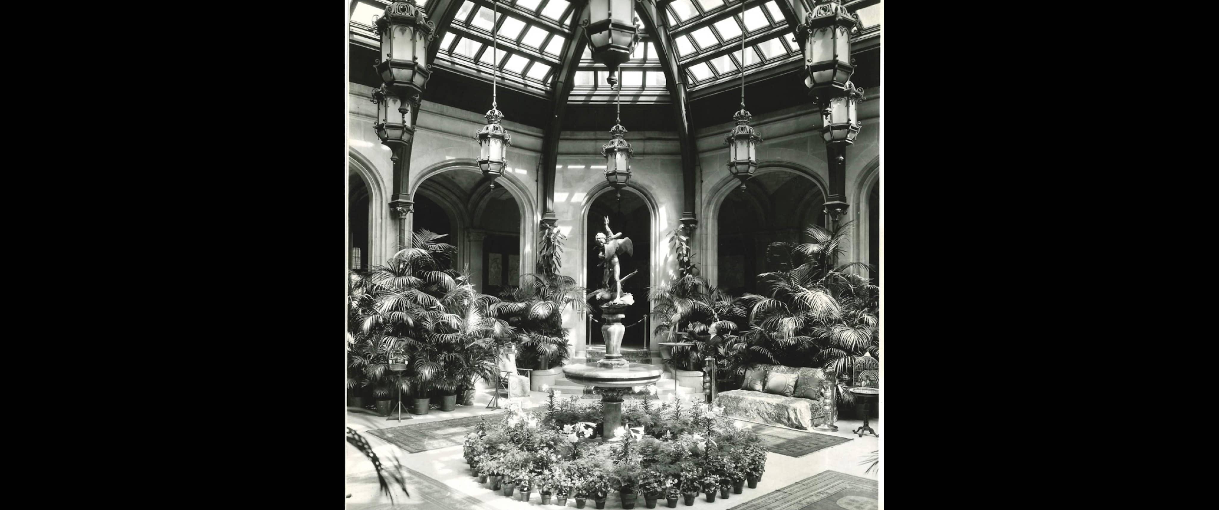 George Masa photo, Winter Garden, Biltmore Estate.