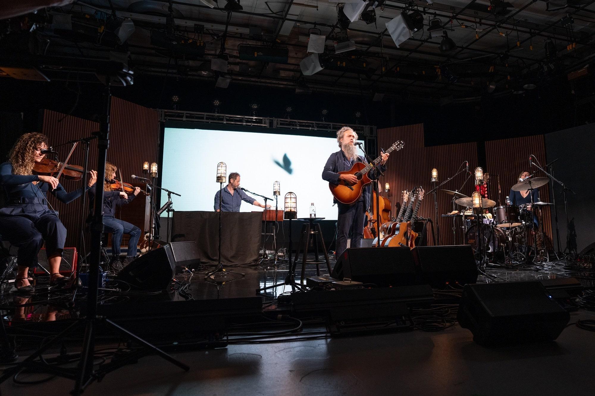 Iron & Wine performing on the Shaped by Sound set.