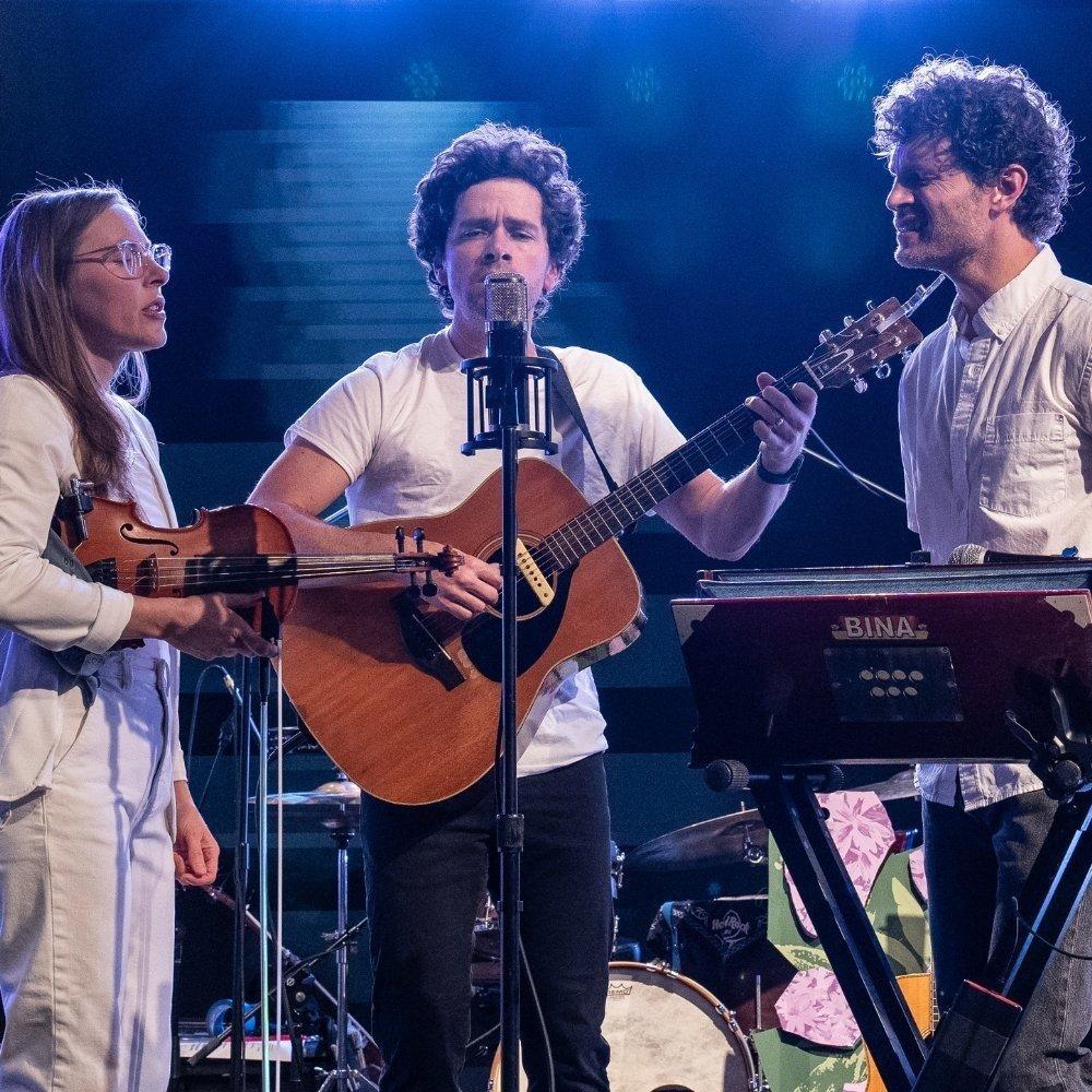 Members of River Whyless on the Shaped by Sound set.