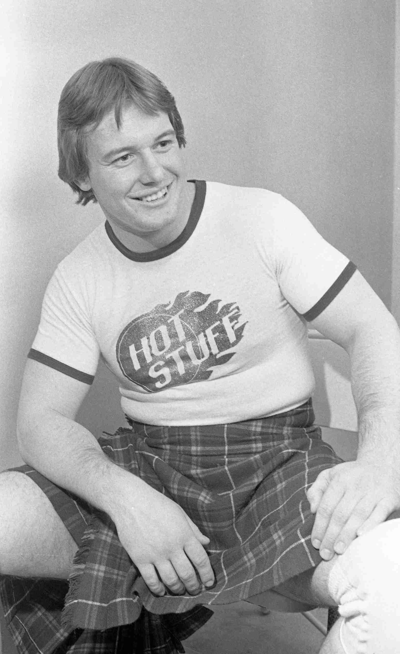 “Rowdy” Roddy Piper backstage at Dorton Arena. November 12, 1980. Photographer: Harry Lynch.