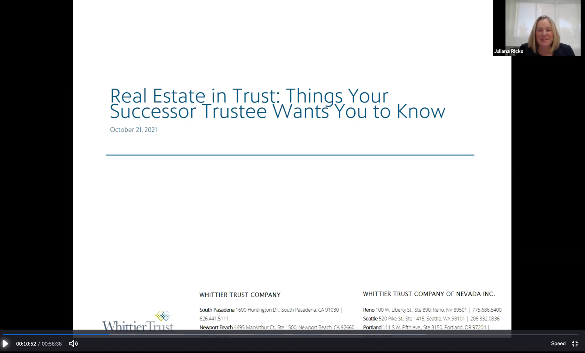 Real Estate in Trust webinar recording