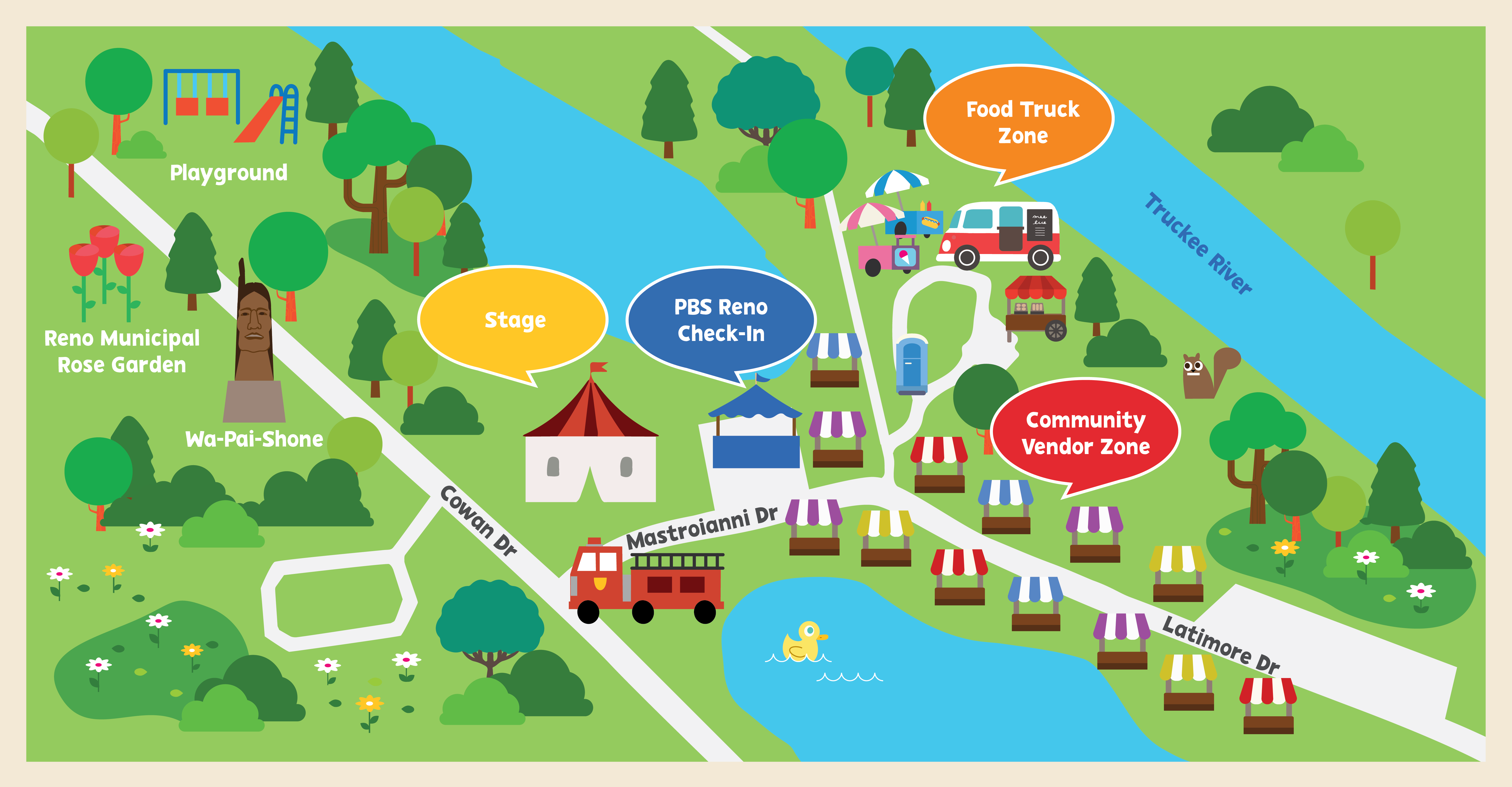 Be My Neighbor Day Map at Idlewild Park