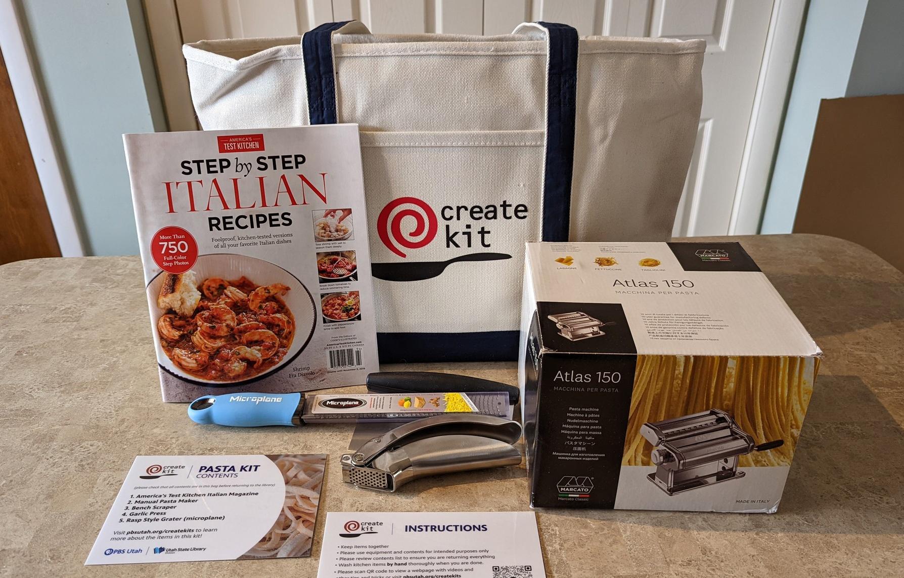 Create Kits example. This one has a pasta maker, tote, cheese grater, garlic press, and recipe booklet.