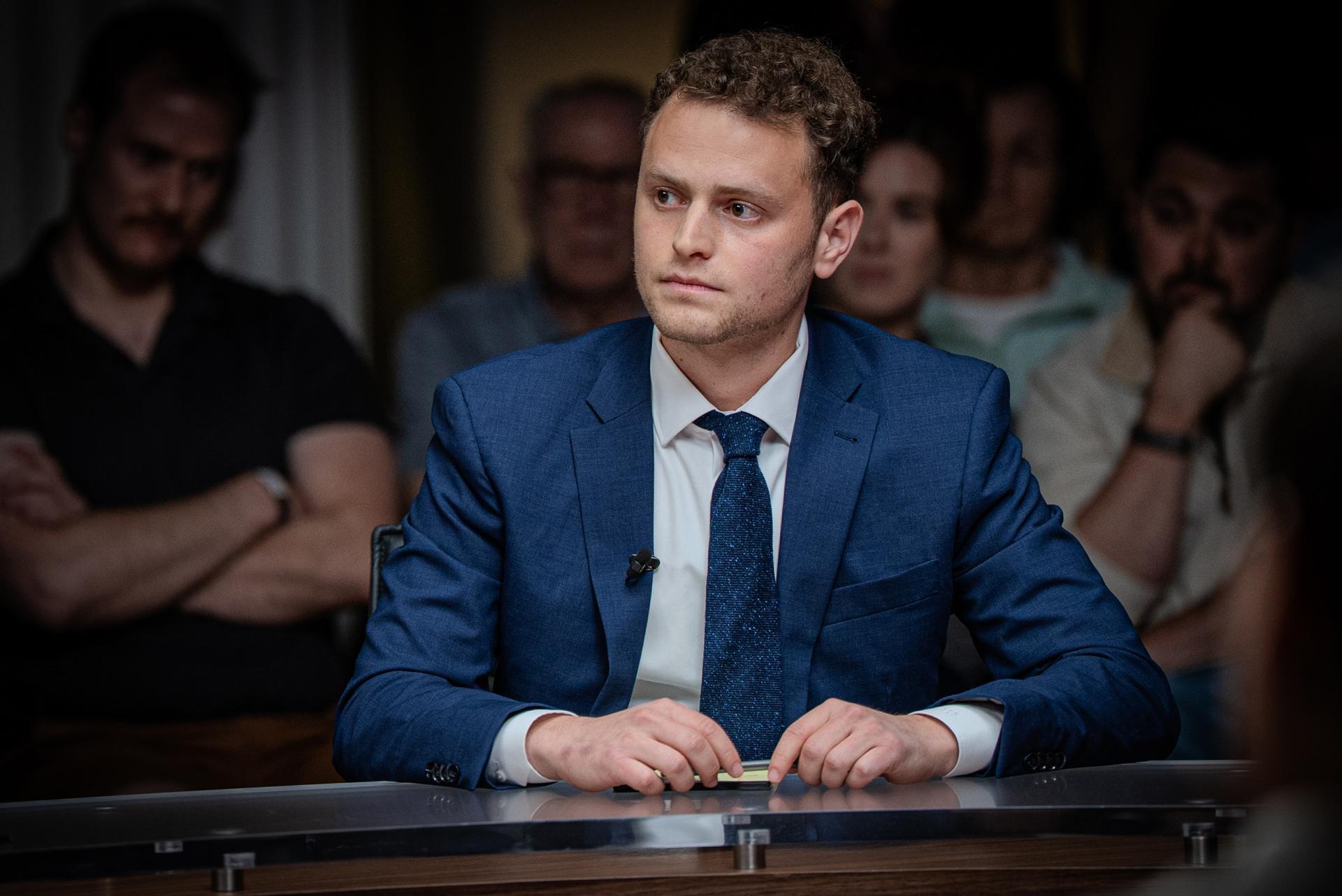 Aaron Parnas on the set of BREAKING the DEADLOCK.