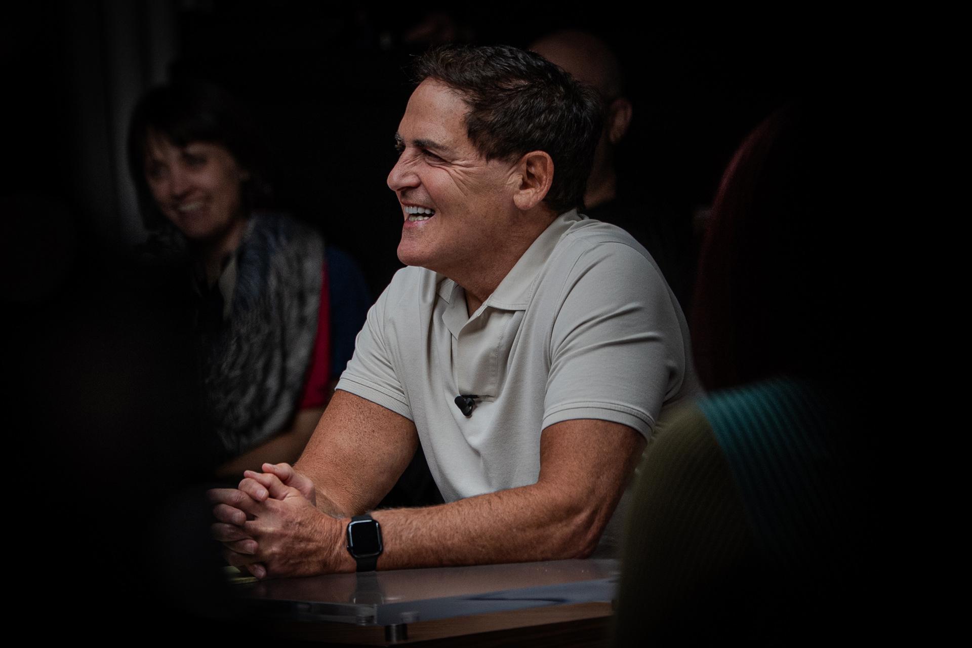 Mark Cuban on the set of BREAKING the DEADLOCK.