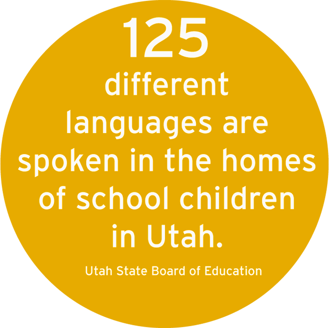 125 different languages are spoken in the homes of school children in Utah. (graphic)