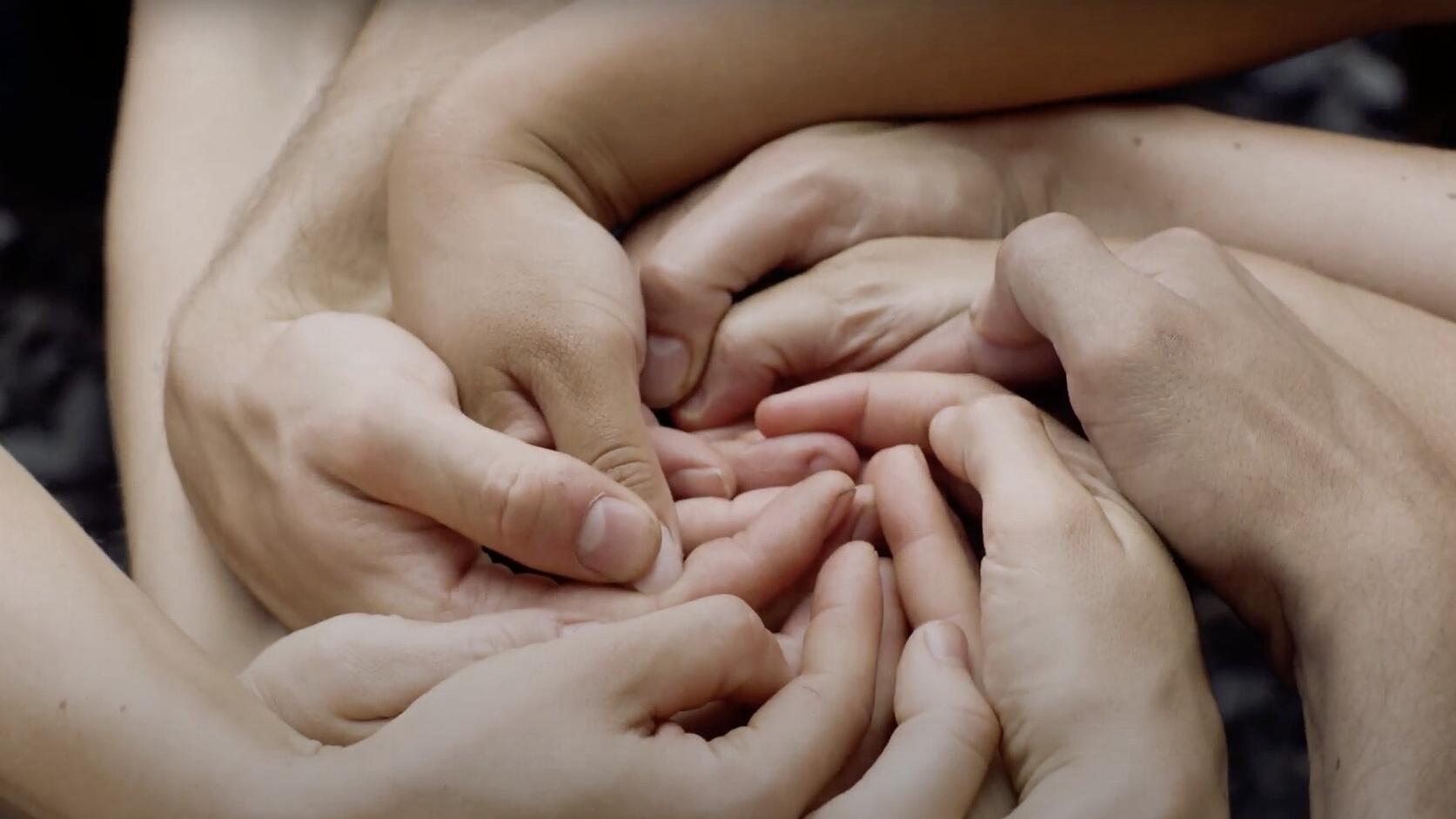 photo of a group of hands
