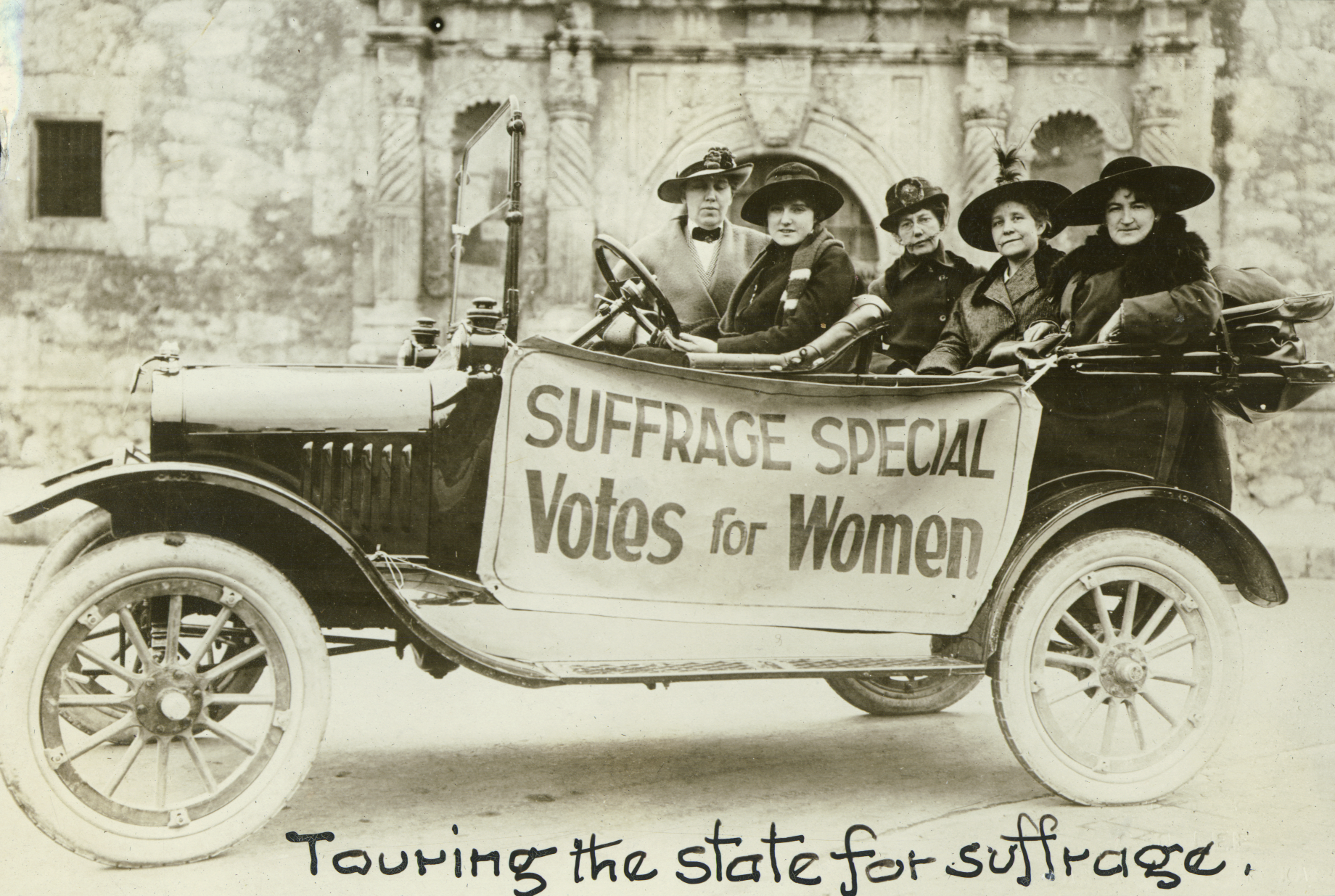 Historical photo of women suffragettes