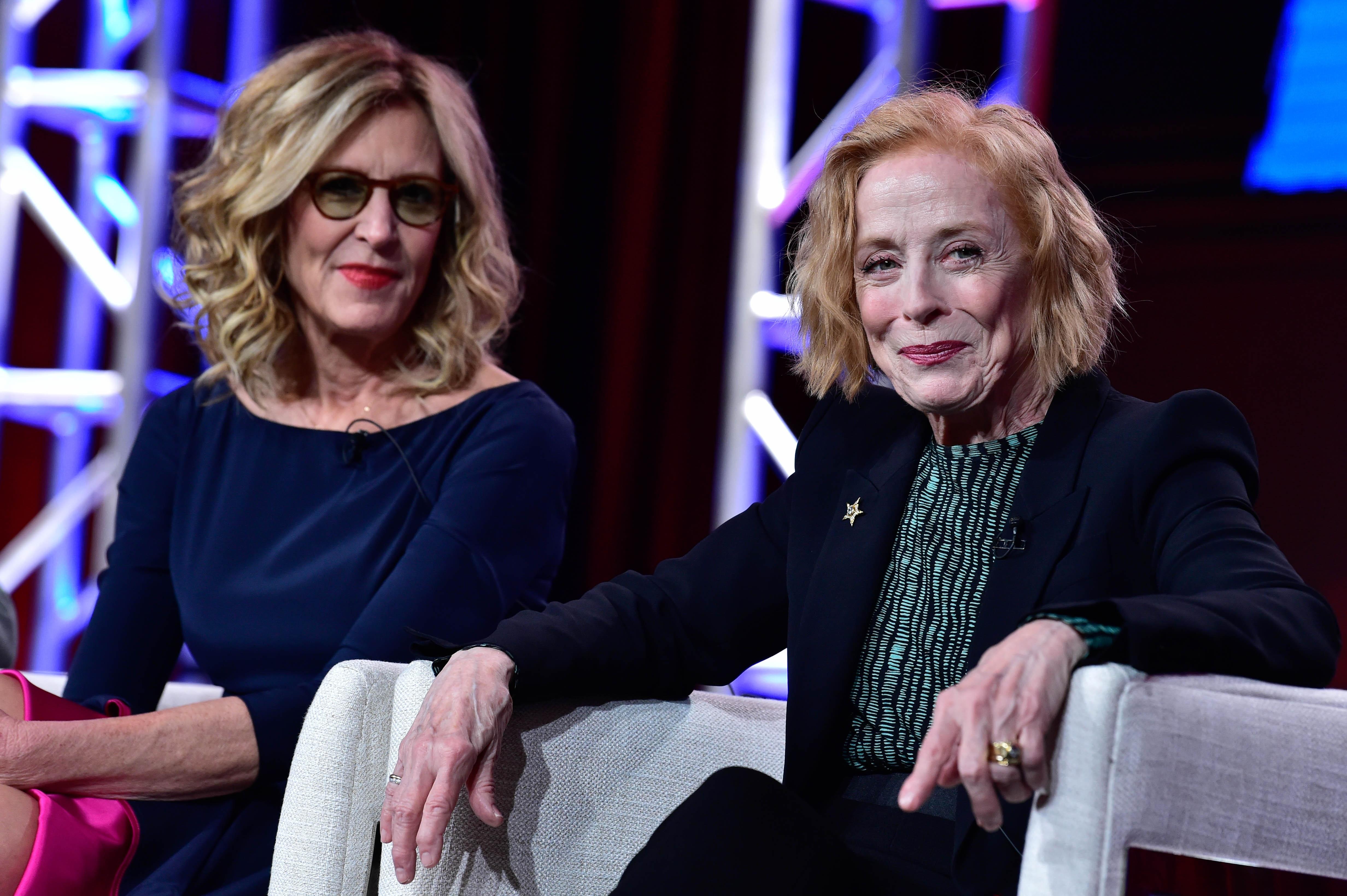 Holland Taylor at a press event.