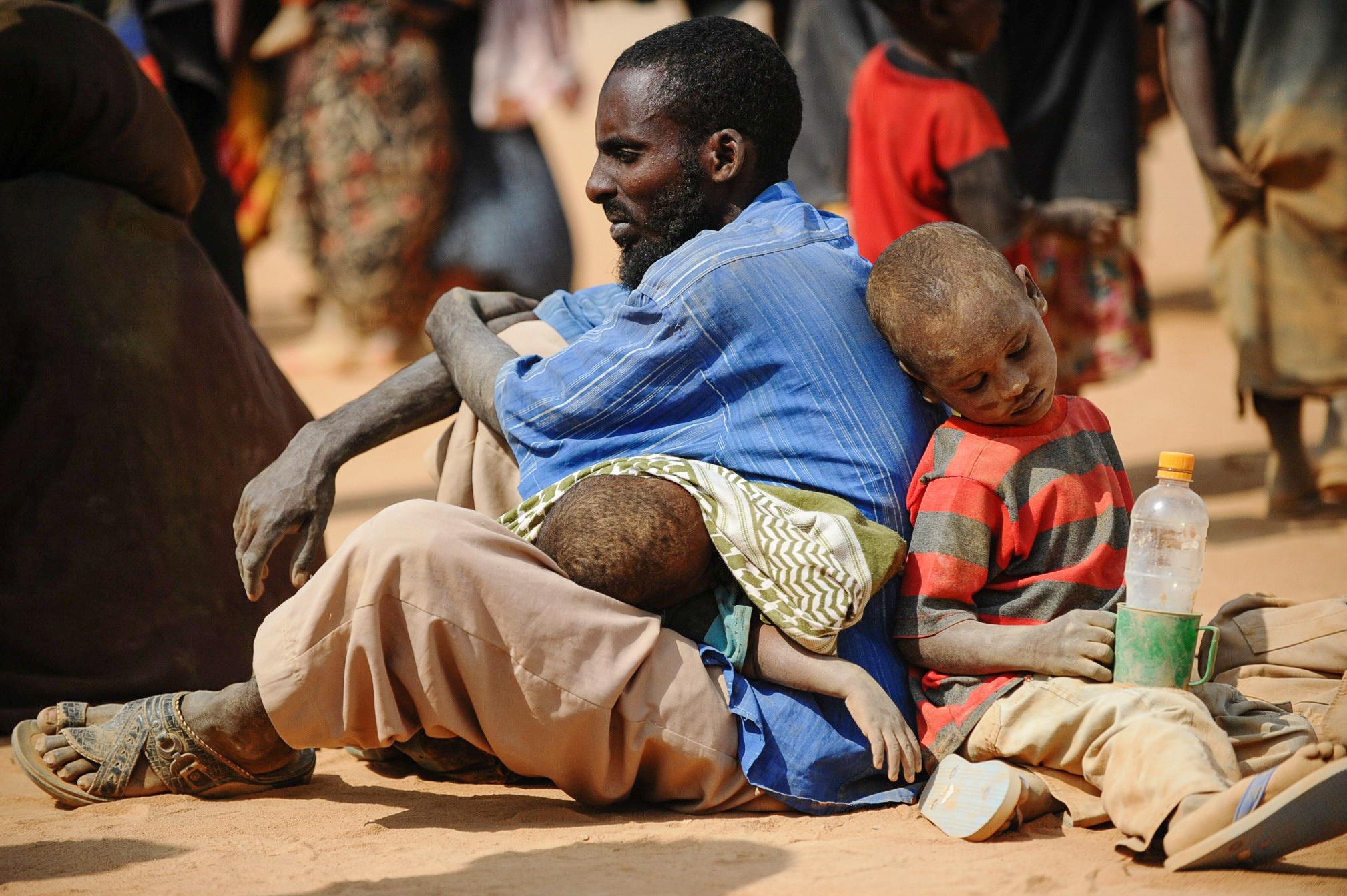 A refugee family in Mozambique