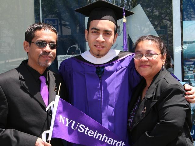 Graduate with his family