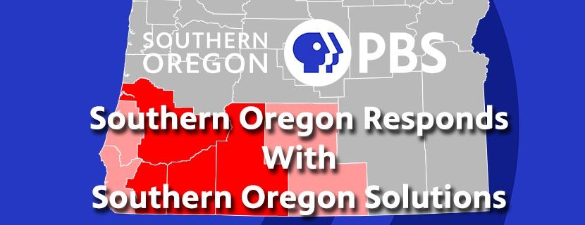 A map of southern Oregon counties.