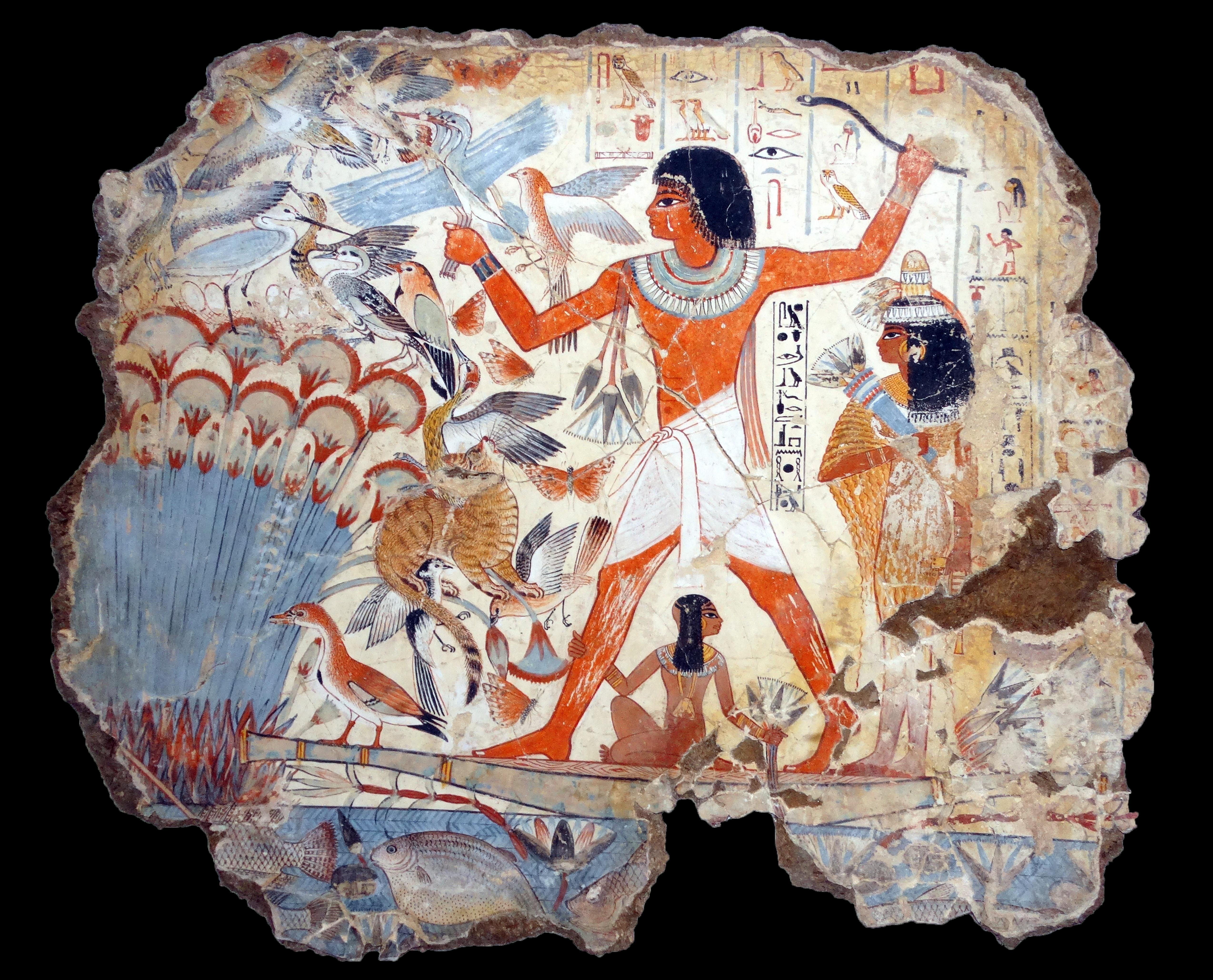 Hunting scene, fragment from the tomb of Nebamun, circa 1350 BC, British Museum, London