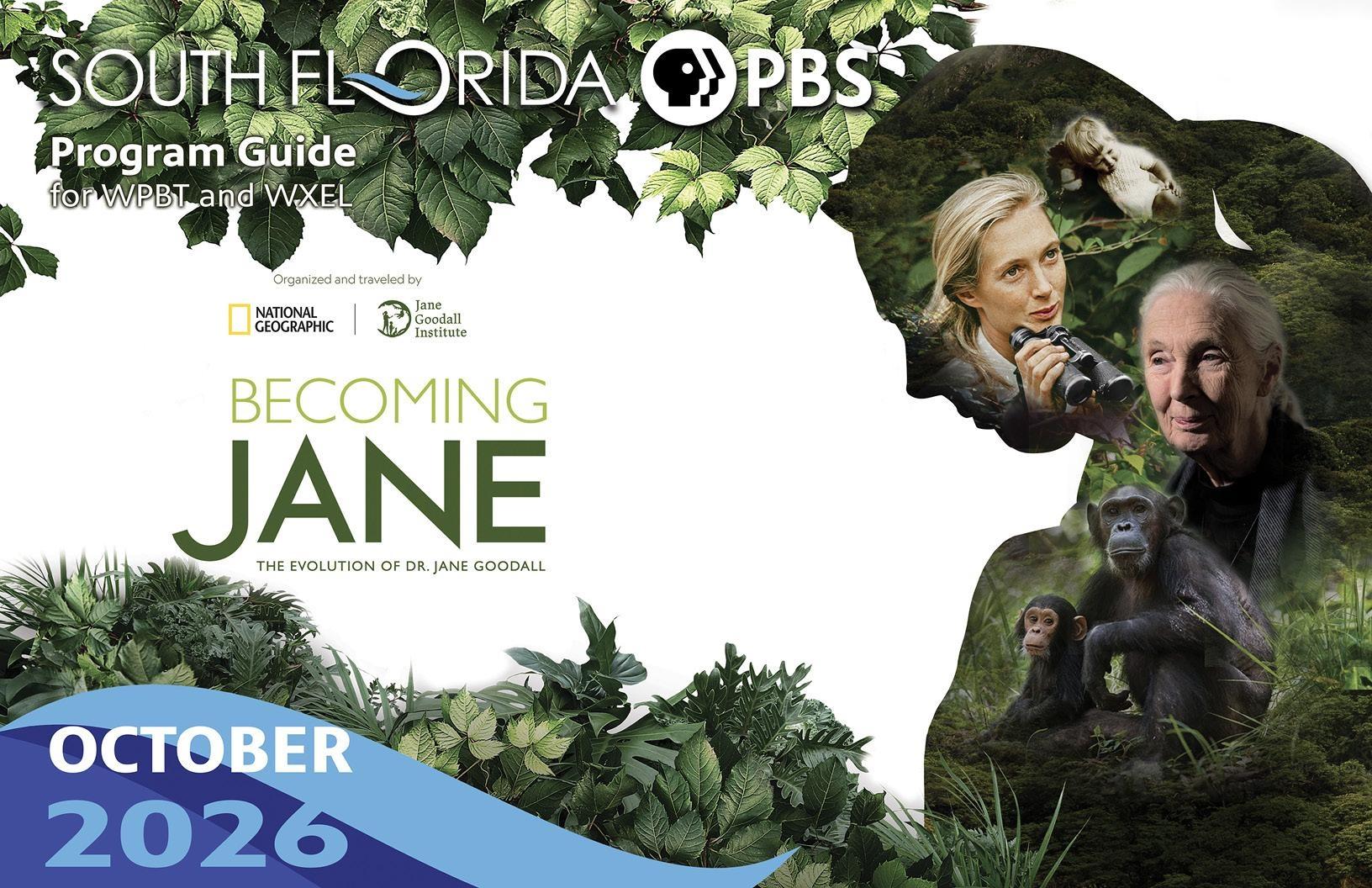 October Program Guide Cover with Jane Goodall Profile
