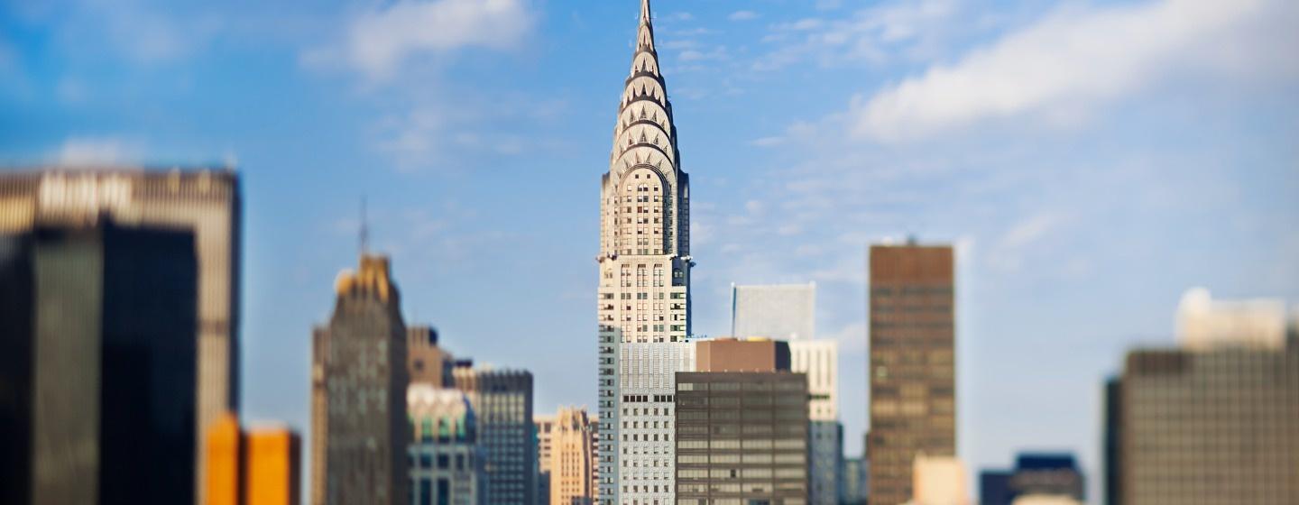 City skyline with the Chrysler Building
