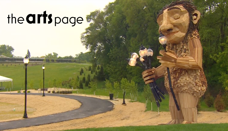 Watch Now - The Arts Page | Thomas Dambo builds a very curious troll in Wauwatosa's new park, Firefly Grove