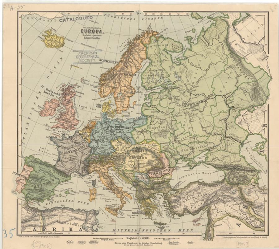 Photo of 1906 Map of Europe