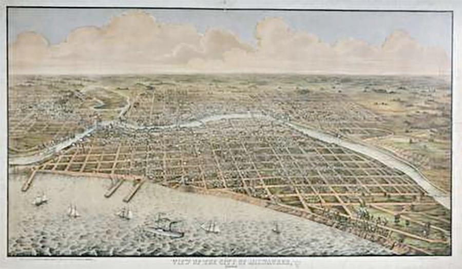Photo of 1856 Map of Milwaukee