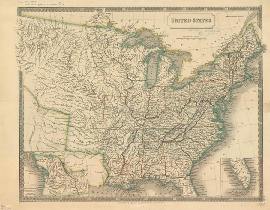 Photo of 1828 Map of United States