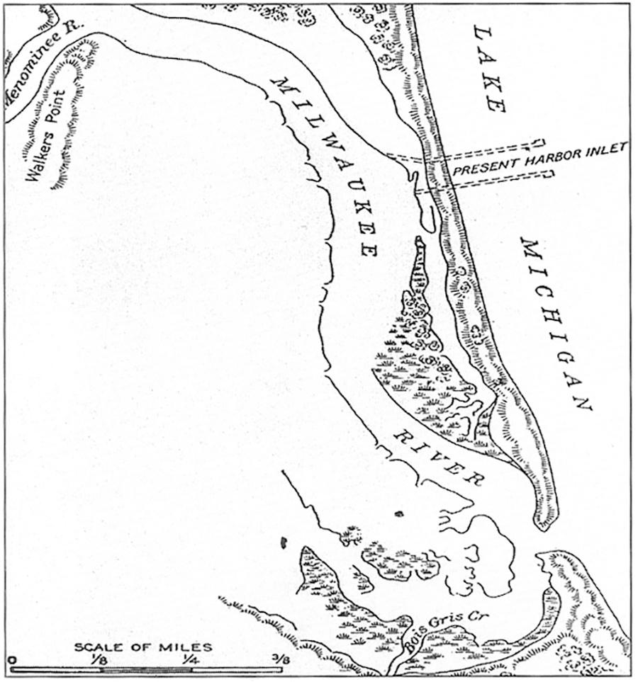 Photo of Early Harbor Map Suggesting New Inlet