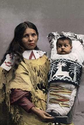 Photo of Ojibwe Woman and Baby